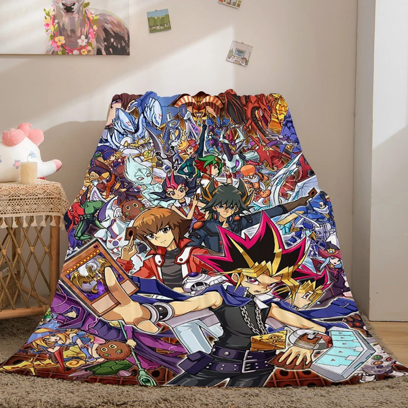 Nap Blanket Sofa Winter Yu Gi Oh Cards Anime Fluffy Soft Blankets King Size Microfiber Bedding Warm Fleece Camping Custom Throws