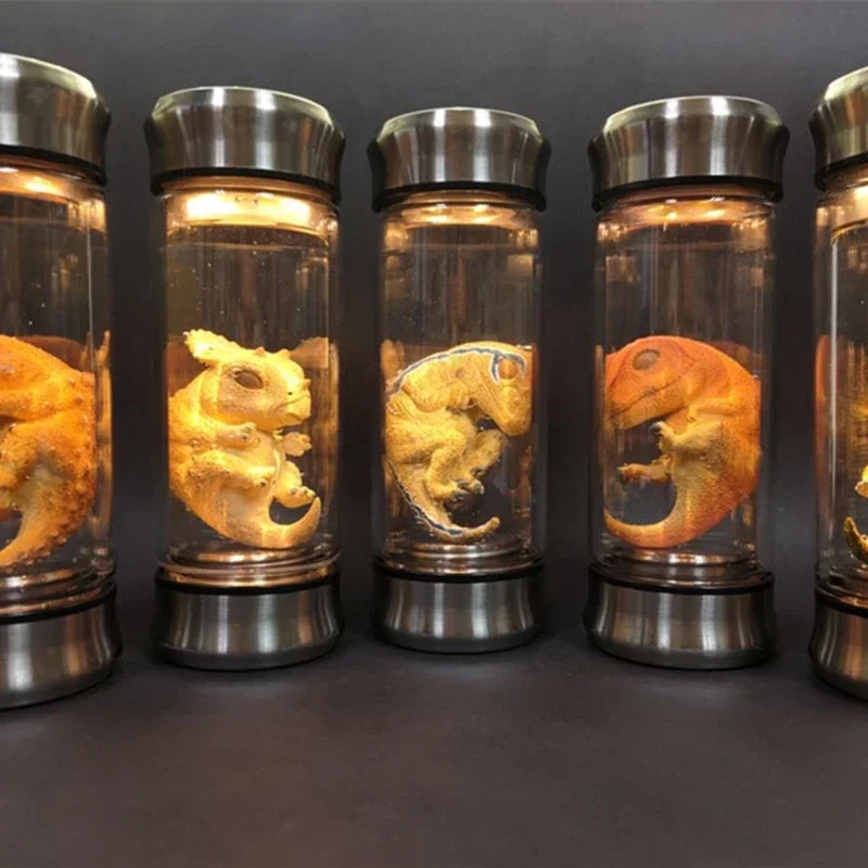 Prehistoric Raptor Embryo Glow Jar, Dinosaur Embryo Specimen Jar, Unique Gothic Home & Shelf Decoration