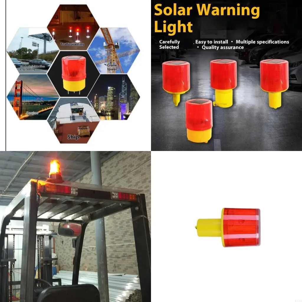 

LXAA LED Lamp Solar Powered Road Barrier Warning Light