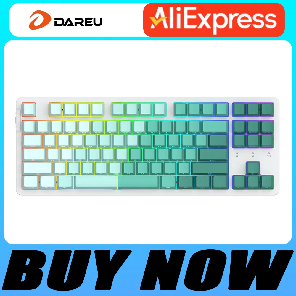 Dareu EK87pro Mechanical Keyboard Three Mode Hot Swap Low Latency RGB E-Sports Wireless Gaming Keyboard Gasket Bluetooth Pc Gift