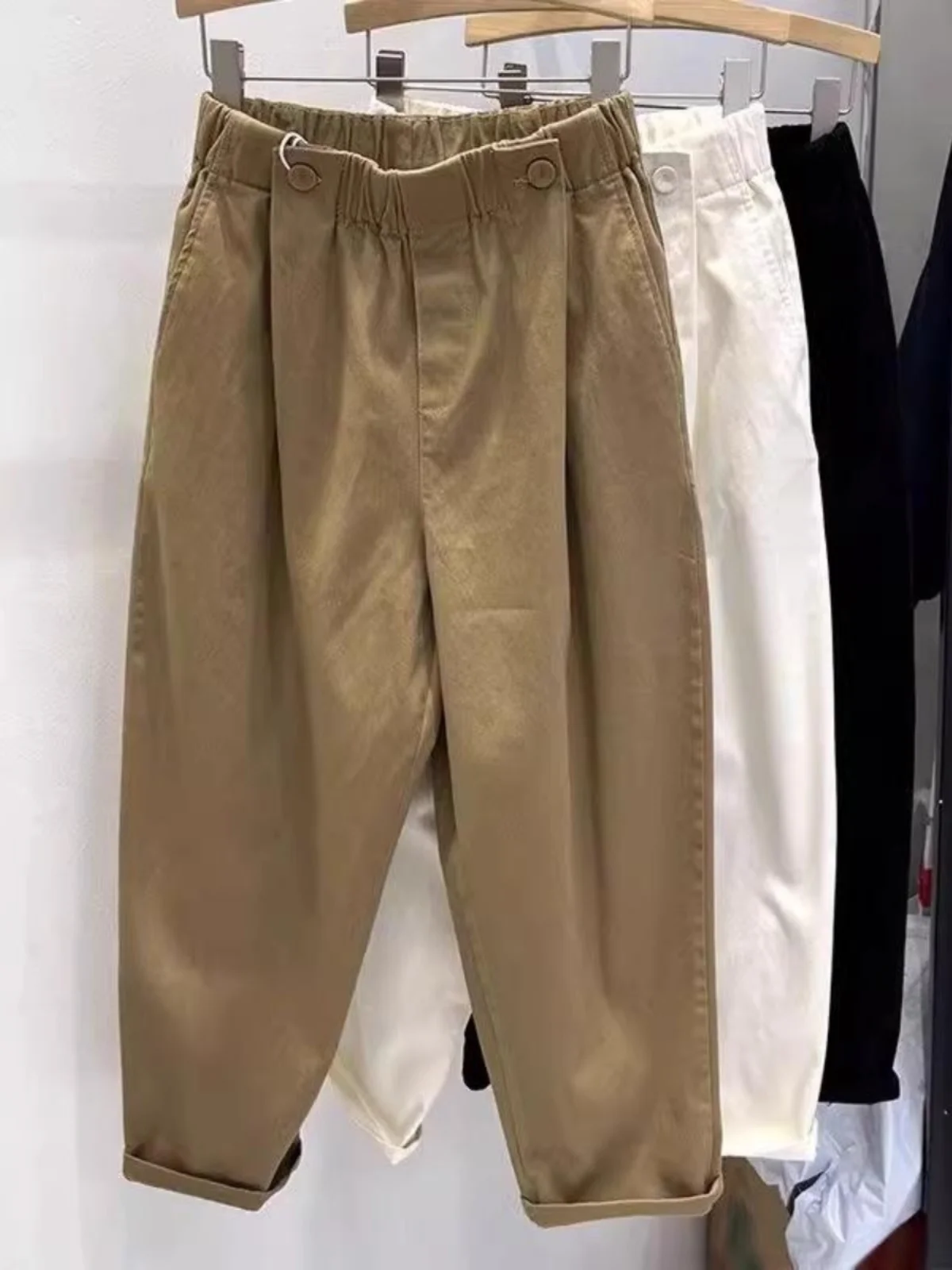 

Большие размеры 300, повседневные прямые брюки в американском стиле ретро, мужские весенне-летние свободные брюки Harlan, рабочая одежда, дышащая, комфортная...