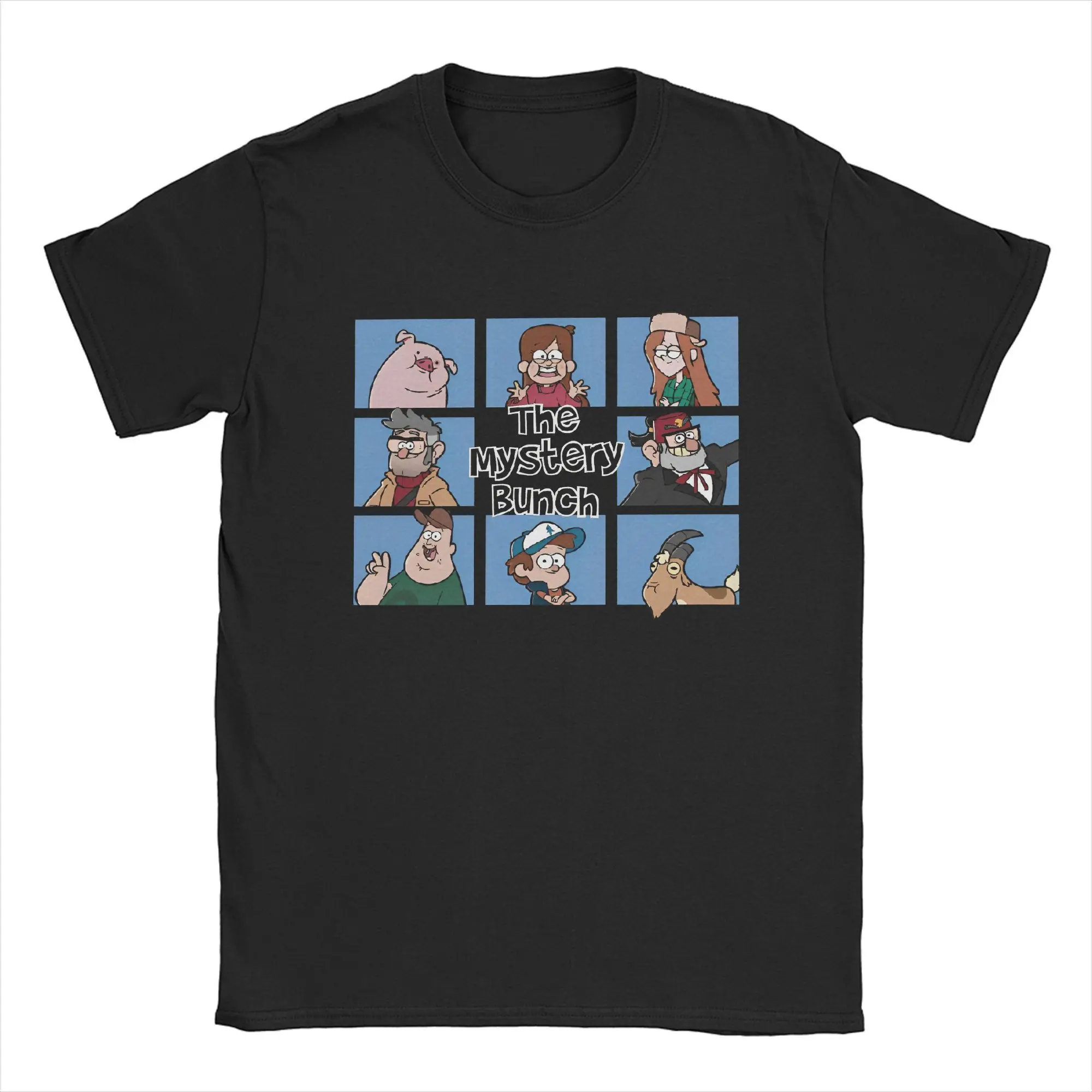 Men T-Shirt Gravity Falls The Mystery Bunch Funny Pure Cotton Tees Short Sleeve Dipper Mabel Pines T Shirt merchandise Printing