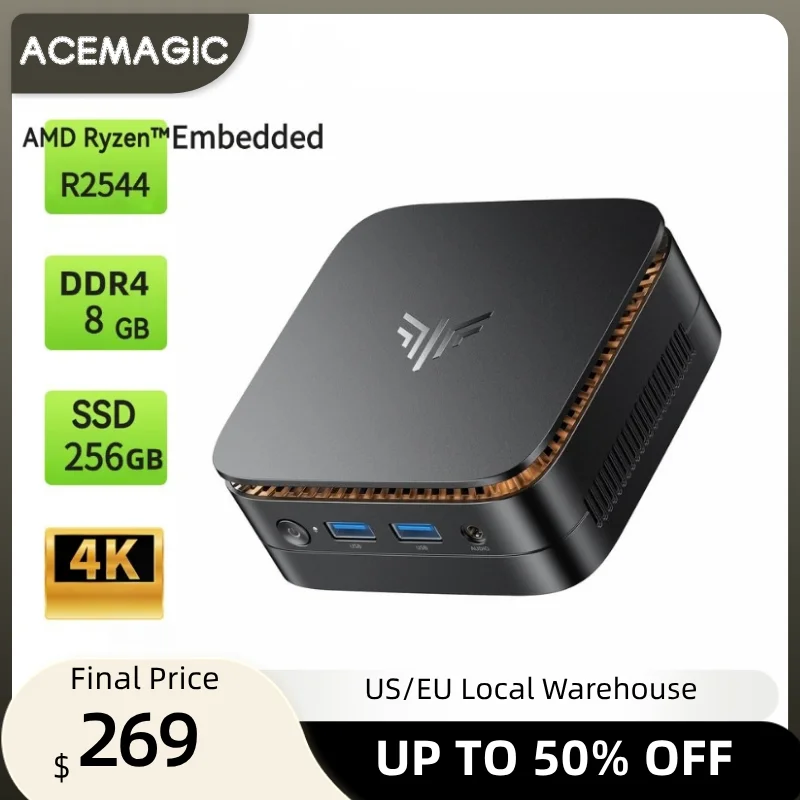 Mini PC ACEMAGIC Ryzen 8GB 256GB
