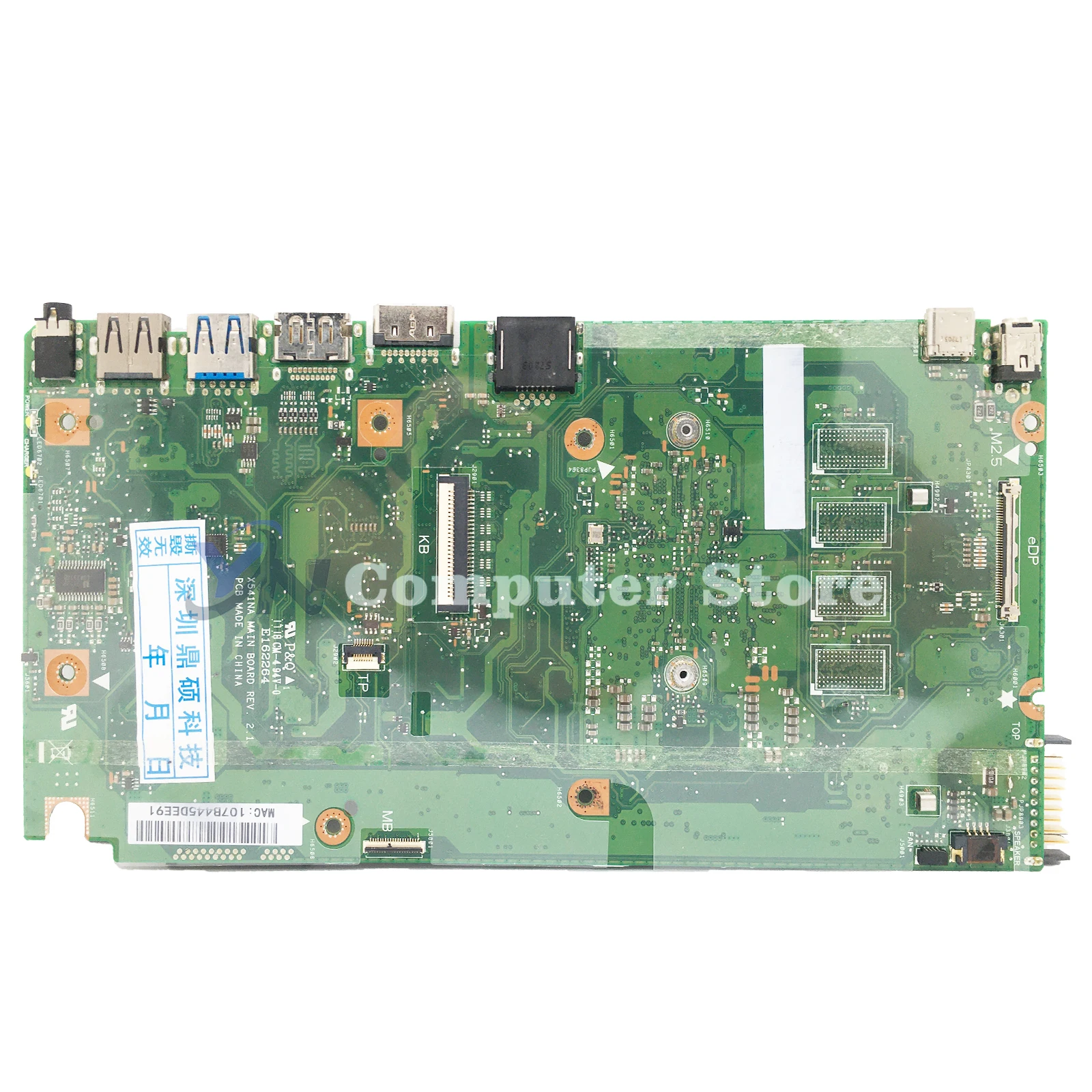 Carte mère d'ordinateur portable pour ASUS, X541N, X541NA, A541NA, F541NA, R541NA, D541NA, X541, N3350, N4200, 4G, 2G-RAM, 100% TEST OK