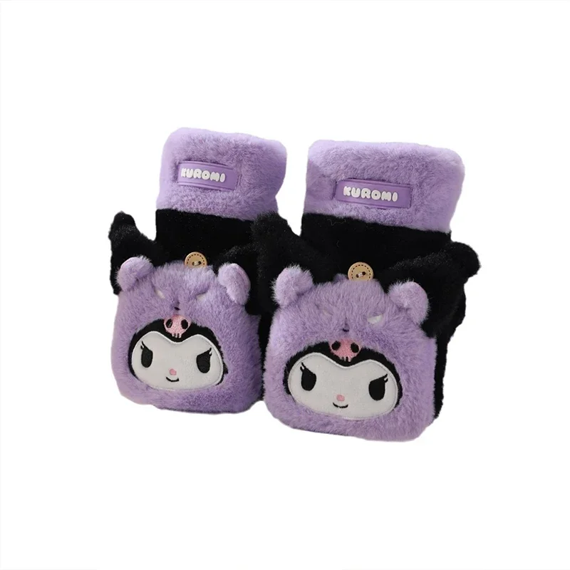 Sanrio Kawaii Kuromi warme Handschuhe meine Melodie Cinna moroll Pochacco Anime Radfahren kalt reiten wind dichte Winter handschuhe Geschenk für Kinder