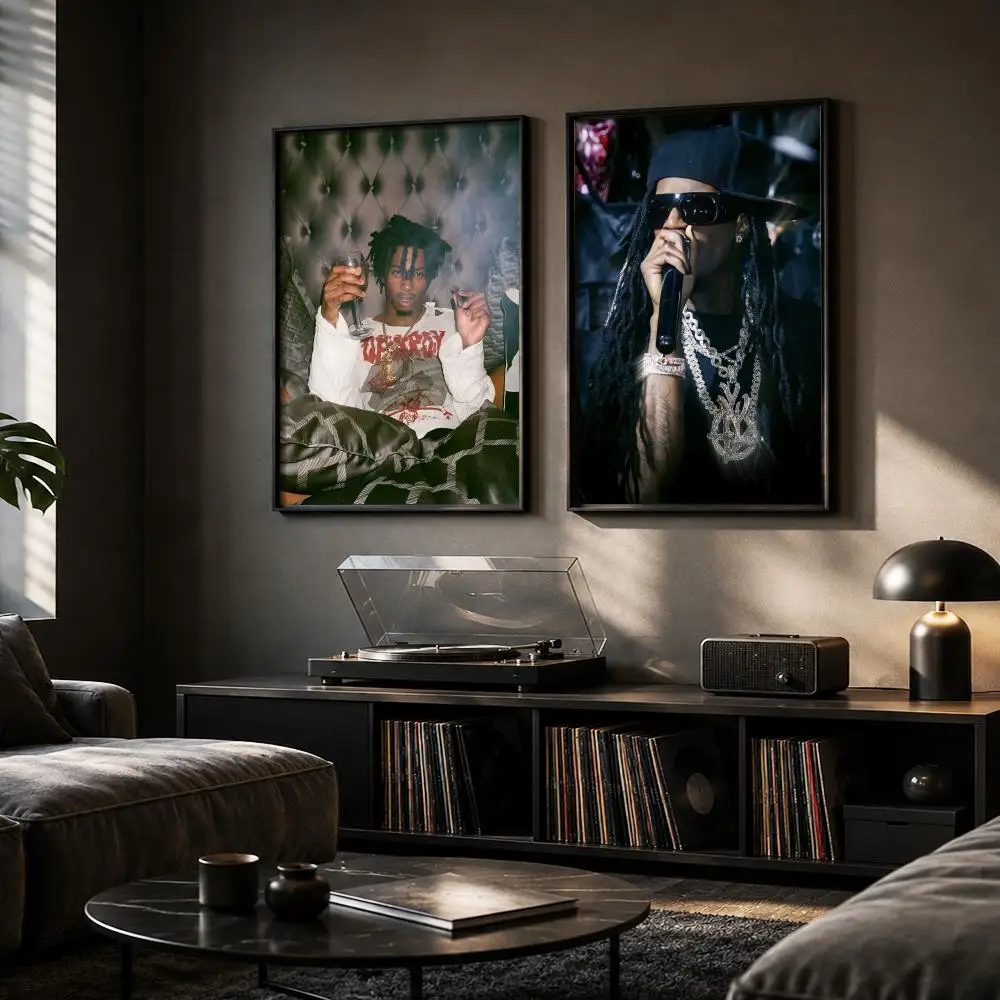 P-Playboi Carti Singer Rapper Painting Calligraphy Canvas Poster Hallway Bedroom Living Room Home Bar Decoration Interior Wall