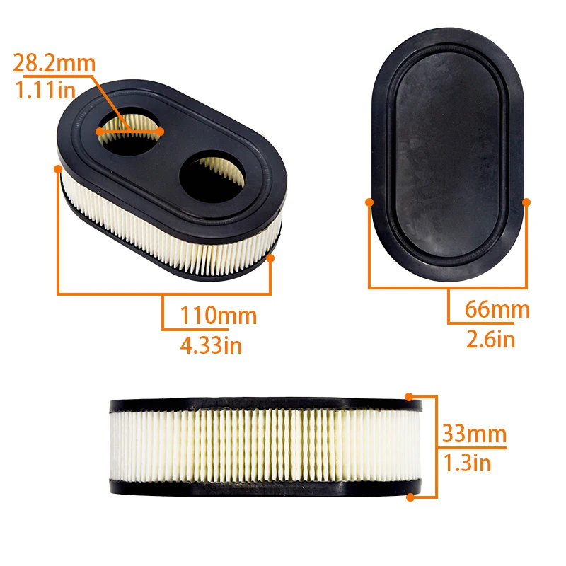 593260 Lawn Mower Air Filter Air Cleaner For Briggs & Stratton 798452 799583 334404 K 500EX 550E 625EX Household Cleaning Tools