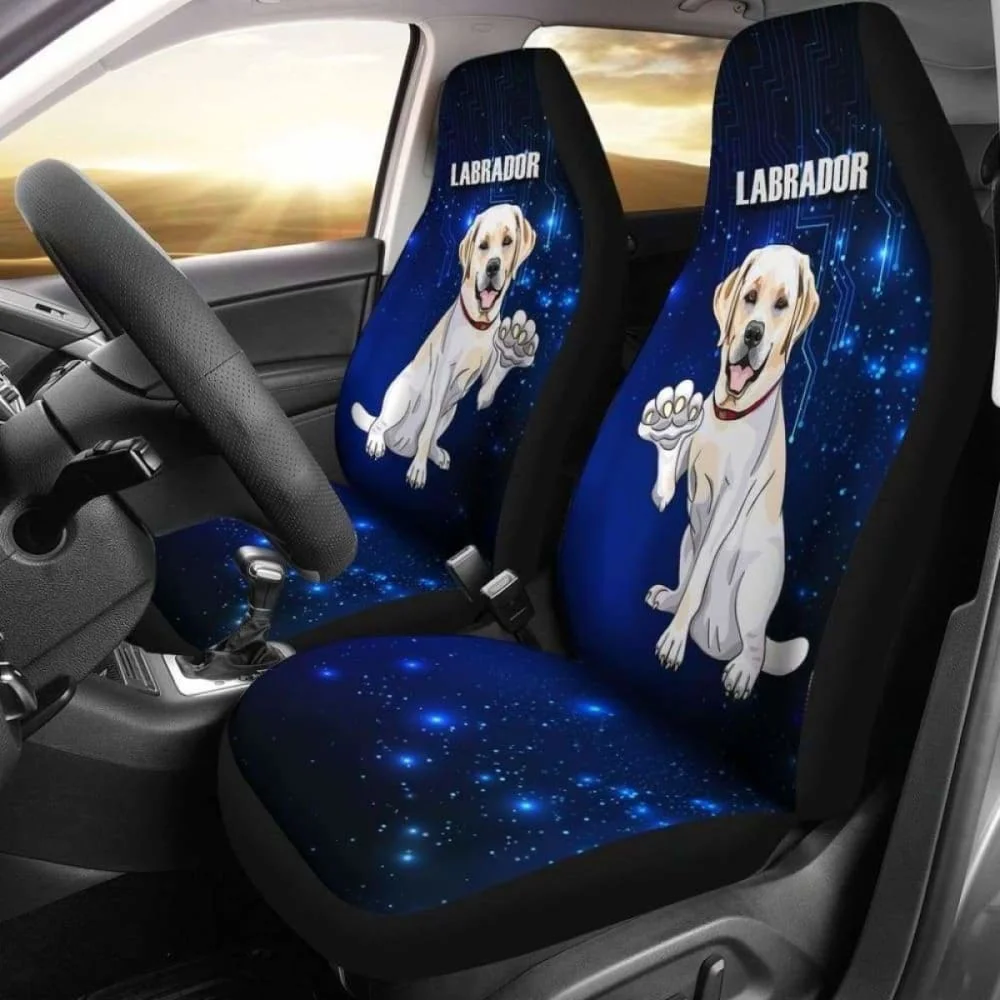 Labrador Car Seat Covers 6,Pack of 2 Universal Front Seat Protective Cover