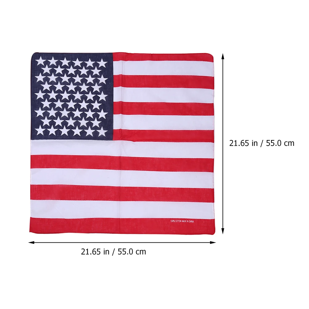

13pcs Creative Patriotic Headdress American Flag Headwrap For Adults Soft Durable Reusable Fashion Headscarf Hip-Hop Hair