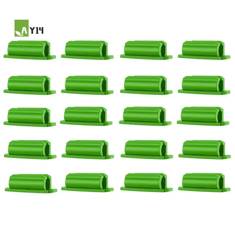 AY14 -Pen Holder Set Of 20 Adhesive Silicone Pen Holder For Desk And Other Surfaces Green Durable