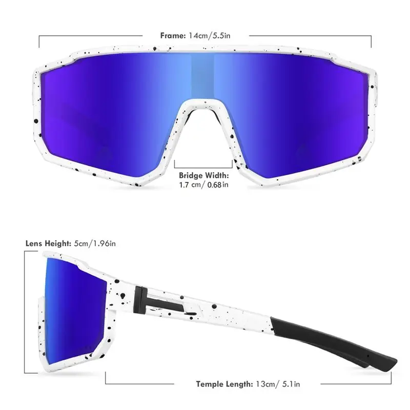 A95D-Sports Glasses Polarized Colorful Riding Mirror Outdoor Sunglasses