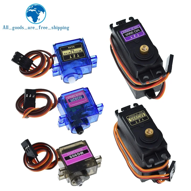 TZT SG90 SG92R MG90S MG995 MG996 Servo Metal Gear for Model Helicopter Boat For Arduino UNO DIY Mechanical Arm MG946R MG945R image 5