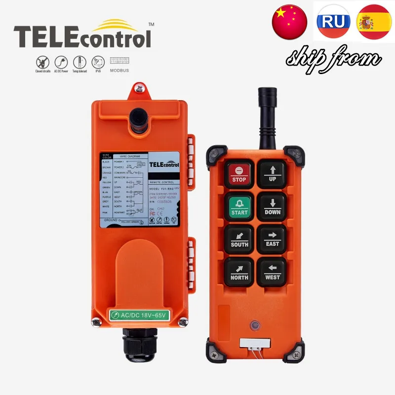 Imagem -02 - Controle Remoto Industrial Armazém Espanhol e Russo F21-e1b F21-e1 F244d F246d F248d F2410d Gt-rs06 Gt-ld06 Gt-rs08