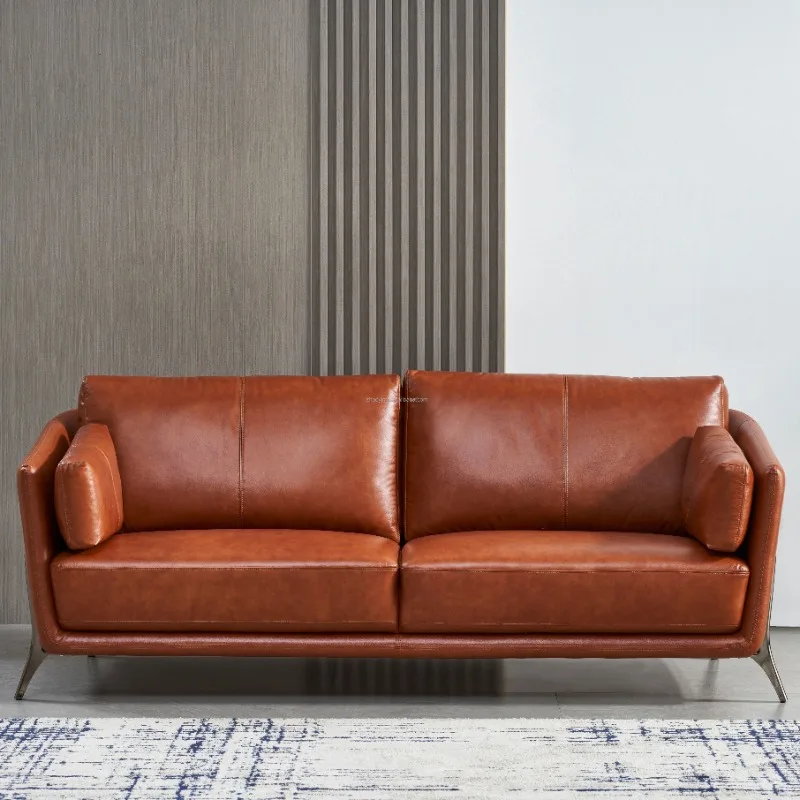Living Room Furniture Fashion Design Sofa Hotel Lobby 3 Seater Sofa Set Couch Sectional Leather PVC Sofa Furniture Corner Home