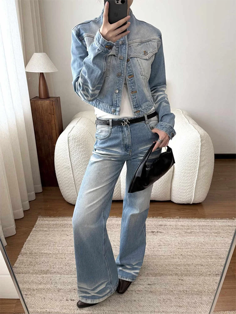 

Women's Low Rise Flared Pants American Retro Designer Bleach Trumpet Denim Pants 2000s Y2k Trousers Bell Bottom High Street