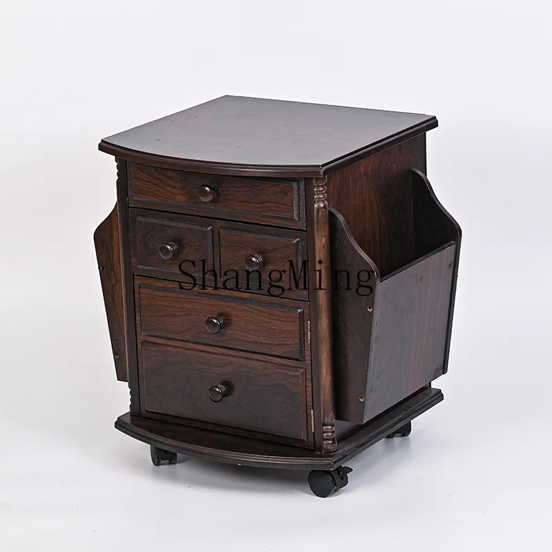

CL New Storage Cabinet Drawer Style Simple Living Room Storage Cabinet Magazine Style Living Room Walnut Storage Cabinet