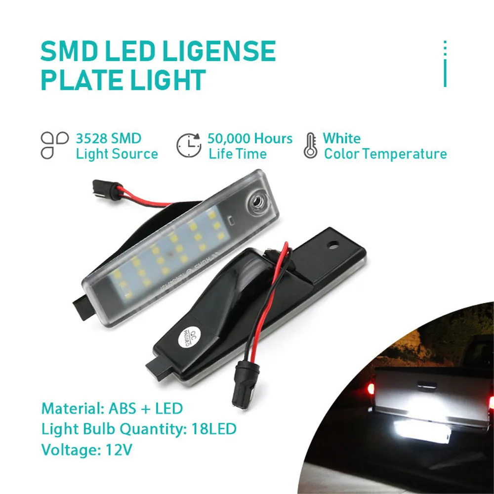 

For Toyota Highlander Land Cruiser Hiace RAV4/Lexus RX300/Scion 2Pcs Ultra Bright LED License Plate Lights