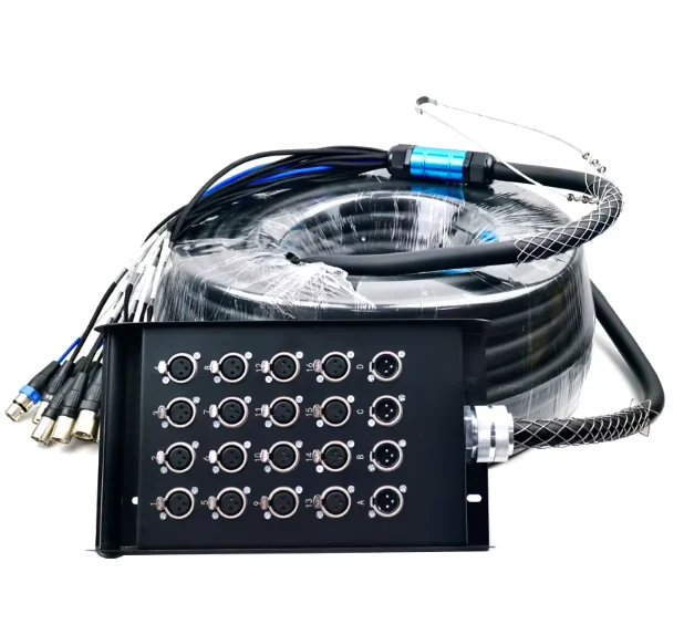 Best SellersProfessional 40-Channel Iron Stage Box With 50 Meter Cable PVC Jacket Green XLR Connector Audio Projector Stock-Fact