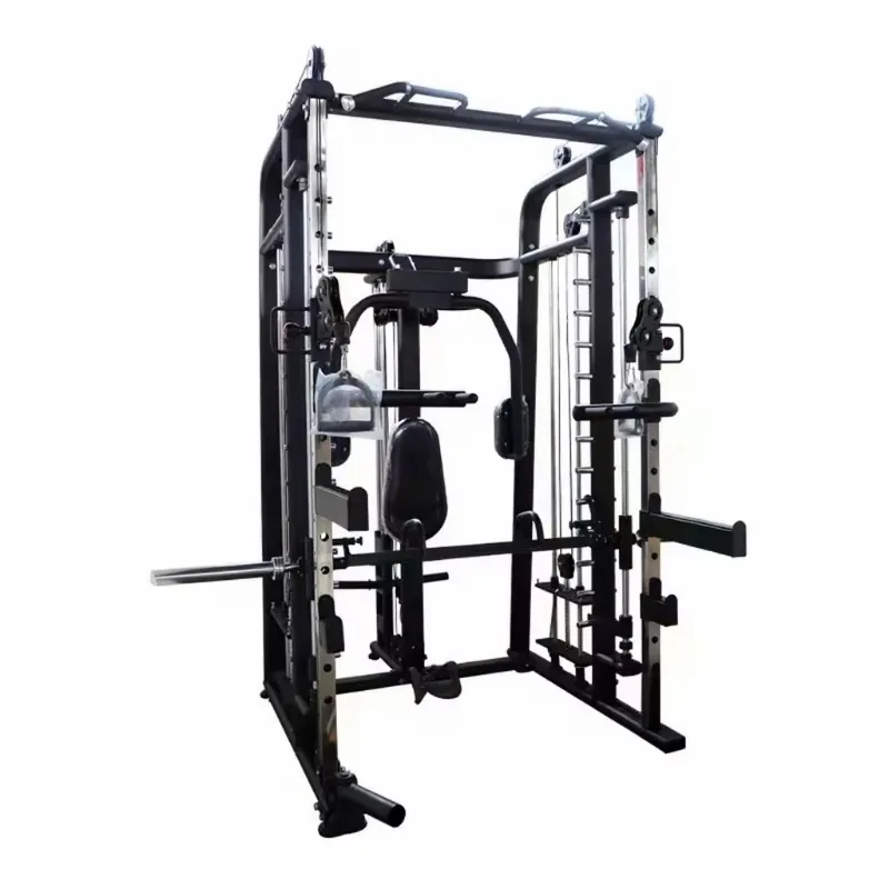 Household wired cross-exercise machine 70kg powered squat rack with multi-function workout station