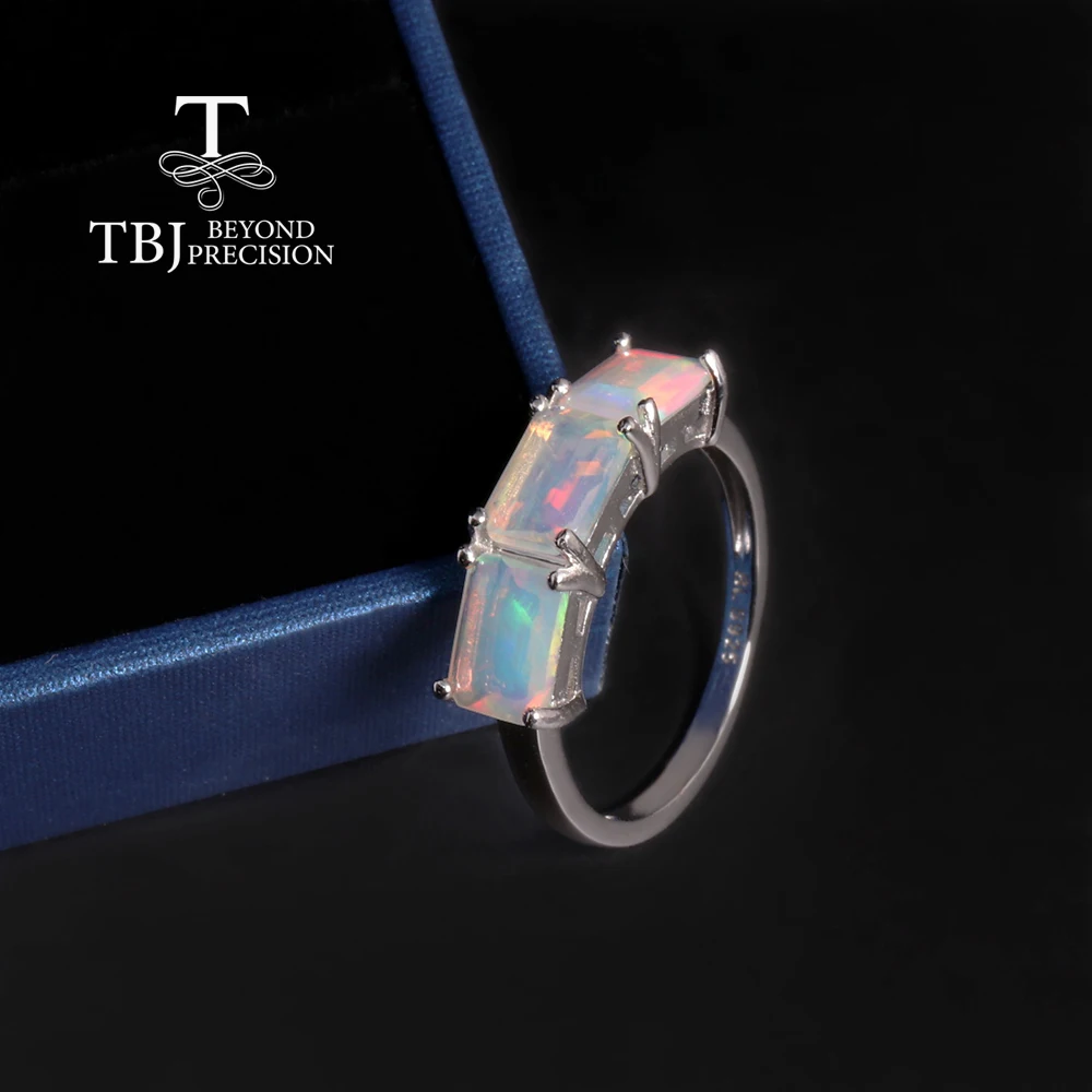 Classic gorgeous rare October Birthstone Natural Opal Ring 925 sterling silver women's Anniversary & Engagement gift