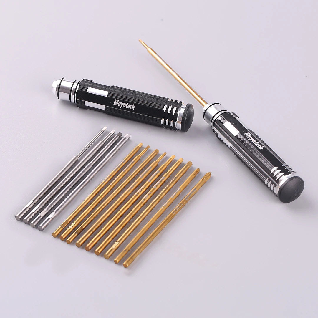 Mayatech High-Speed Steel Hexagonal Screwdriver Head Set Titanium Steel Blade 1.5/2.0/2.5/3.0 Sizes Hex Screwdriver Bit Set