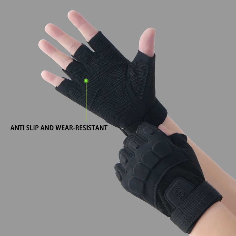 Hunting Training Gloves Half Finger Gloves Breathable Non-slip Gloves Sports Cycling Hiking Fishing Outdoor Equipment for Men