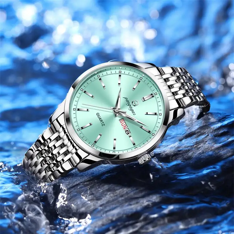 

Новые роскошные брендовые мужские часы 30 м водонепроницаемые светящиеся кварцевые мужские наручные часы из нержавеющей стали повседневные спортивные часы для мужчин relogio