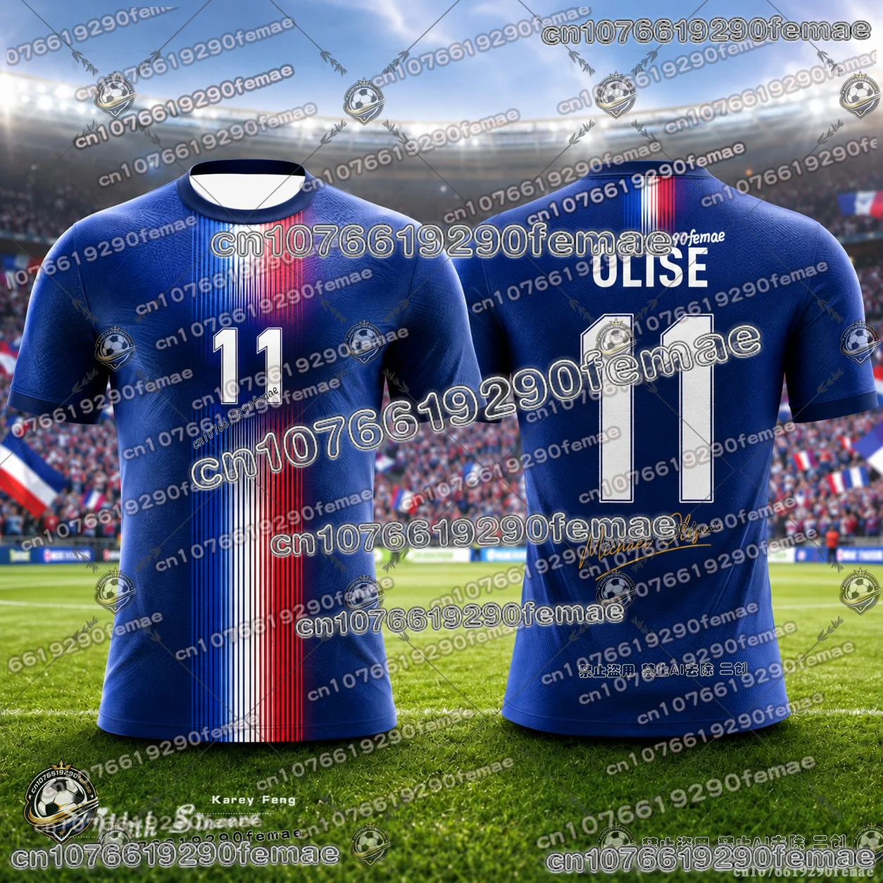 Summer France Team Premium Special Commemorative Soccer Jersey Breathable Lightweight Training Shirt Outdoor Sports Wear view 5