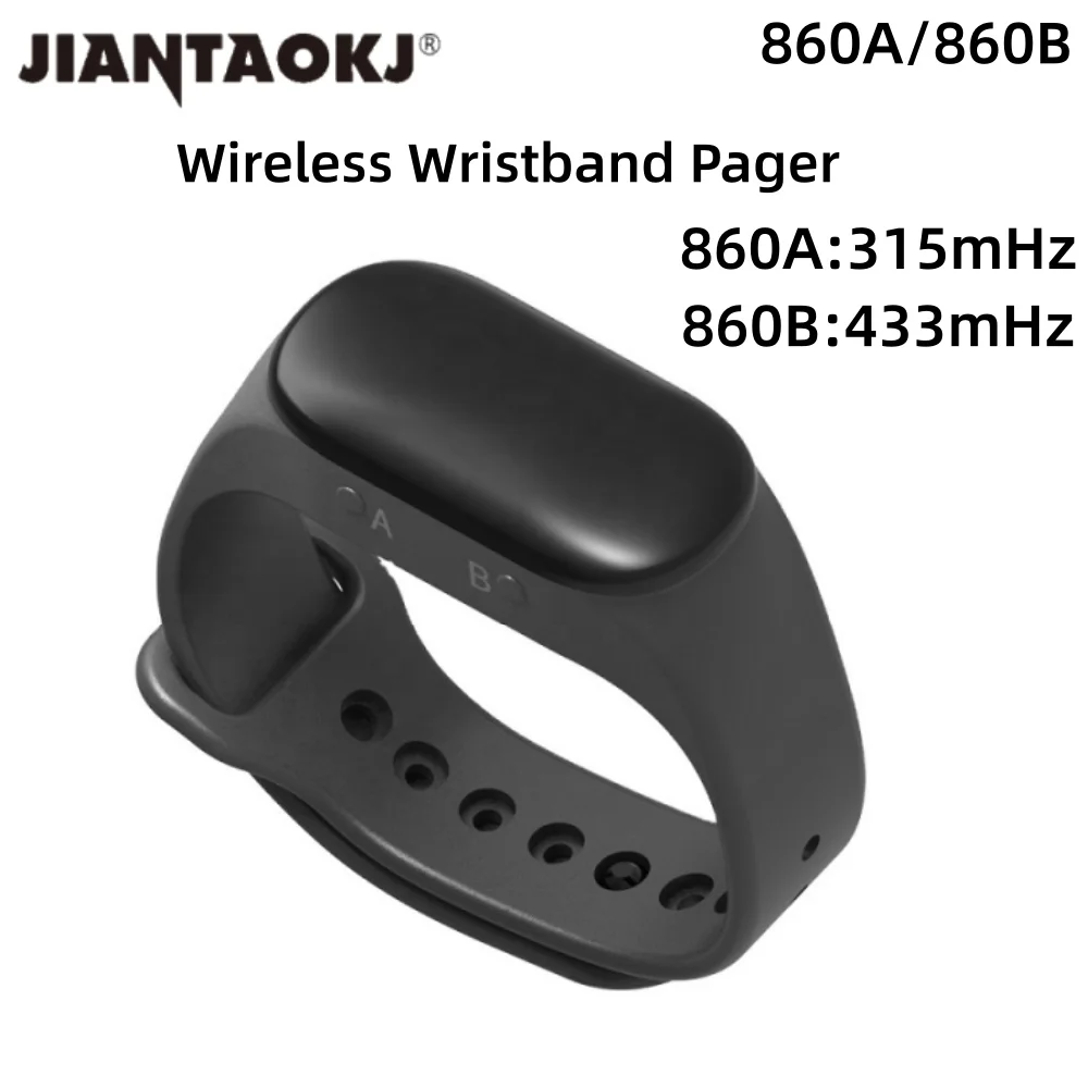 JIANTAOKJ 860A/860B Wireless Wristband Pager, Using Frequencies 315mHz And 433mHz,Ultra-Long Standby, For Restaurants And Cafes