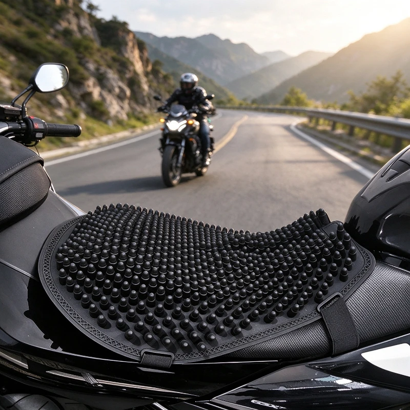 Soft Silicone Summer Cooling Seat Cushion for Motorcycles & Electric Vehicles, Universal Breathable Heat‑Insulated Pad With