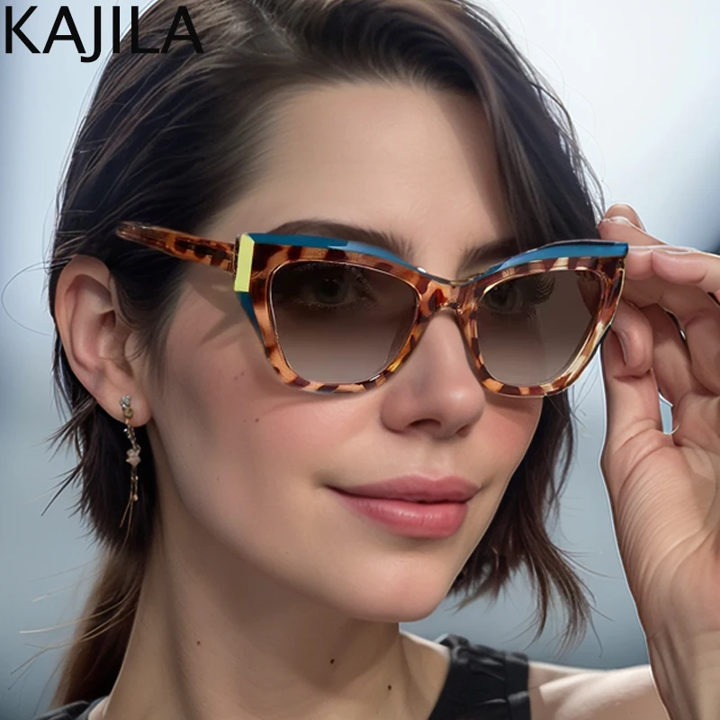 Sexy Cat Eye Punk Sunglasses Women 2025 Luxury Brand Designer Vintage Cateye Sun Glasses For Ladies Leopard Eyewear Shades UV400 image 4