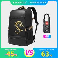 Tigernu Backpacks Chinese Style Backpack For Men 15.6inch Laptop Backpack Fashion Waterproof Anti-theft Travel Bag Dragon Series