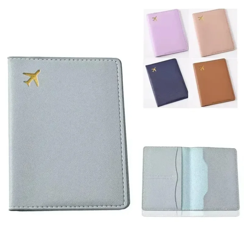 PU Leather Travel Passport Holder Women Men Passport Cover Ticket Clip Passport Wallet ID Card Holder Travel Wallet Unisex