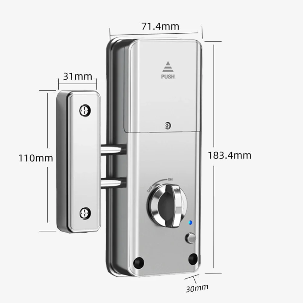 Imagem -02 - Conjunto de Fechadura Inteligente Invisível Fechadura da Porta de Madeira Assaltante Fechadura Eletrônica Inteligente Tu-ya App Cartão Desbloquear Móveis Ferragem 1