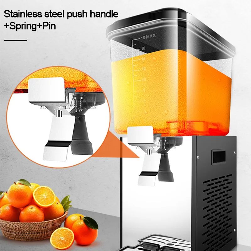 20L Commercial Use Beverage Juice Refrigeration Drink Machine Single-Cylinder Beverage Dispenser for Juice Milkshake Coffee Soda