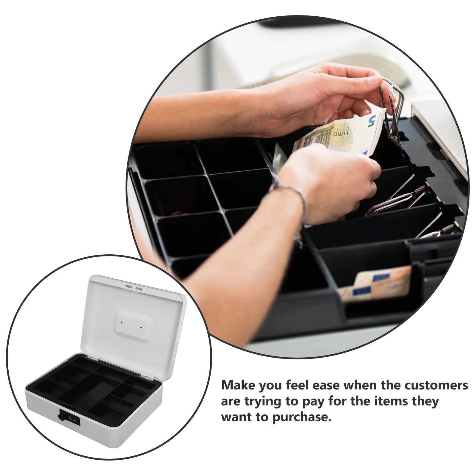 

Password Cash Register Box Metal Money Bank Locking Small Banks for Adults Iron