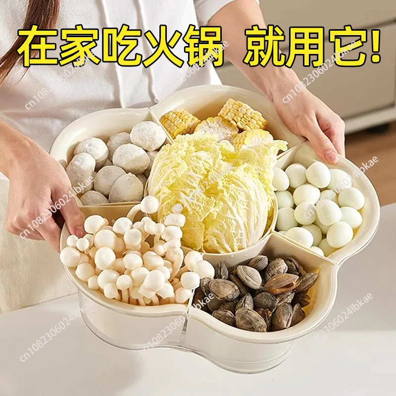 Obrotowy kosz do odsączania warzyw z wieloma siatkami Praktyczne narzędzie do ociekania liści warzyw Akcesoria kuchenne