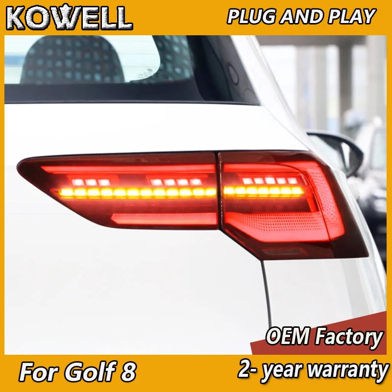 Car Styling for VW Golf MK8 Taillight 2021-2024 Golf 8 Tail Light Volkswagen Rear DRL Fog Brake Turn Signal Reversing