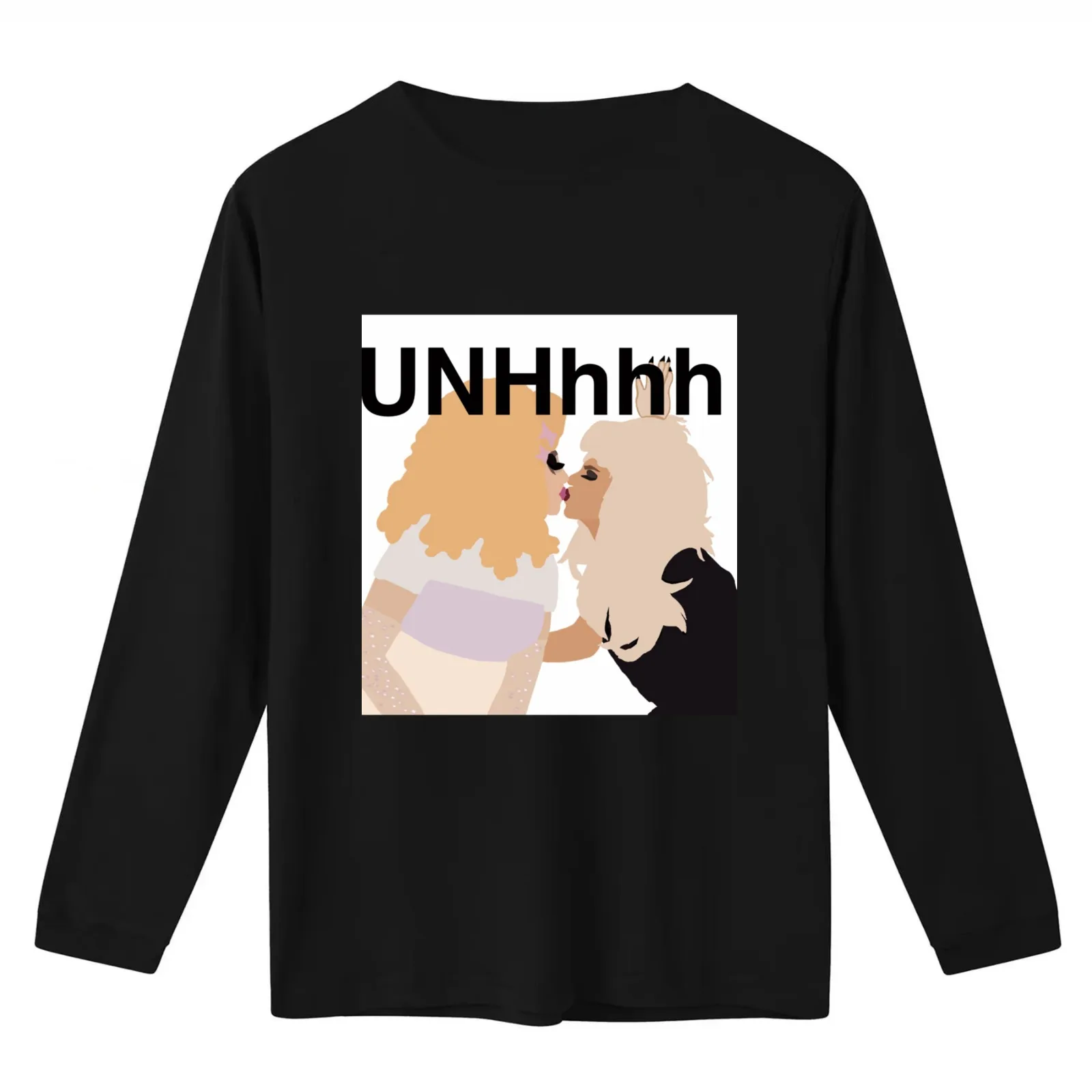 UNHhhh Kisses! With Trixie and Katya T-Shirt Summer Casual Cotton Tee Oversized Streetwear Tops Vintage Graphic Print