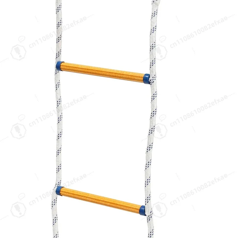 6M Emergency Rescue Ladder, 440lbs Load, Fireproof PP Rope & Manganese Hooks for Fire Escape/Kids Training/Climbing