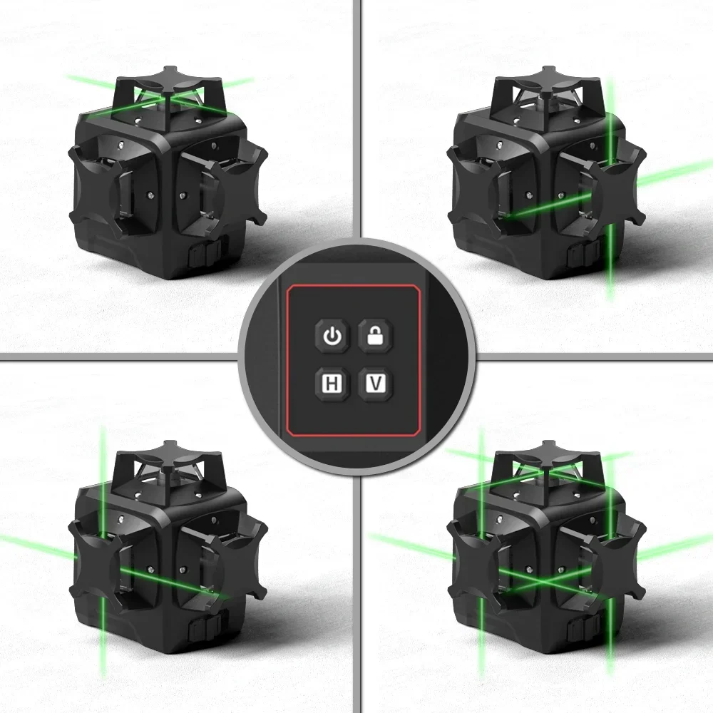 

2025/Multipurpose level 12 Line Rotary Self Leveling 360 Rotating Outdoor Green Beam small Levels