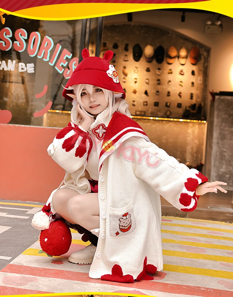 

KIYO-KIYO Pre-sales Game Genshin Impact Klee Cosplay Costume Winter Solstice Halloween Klee Sweater