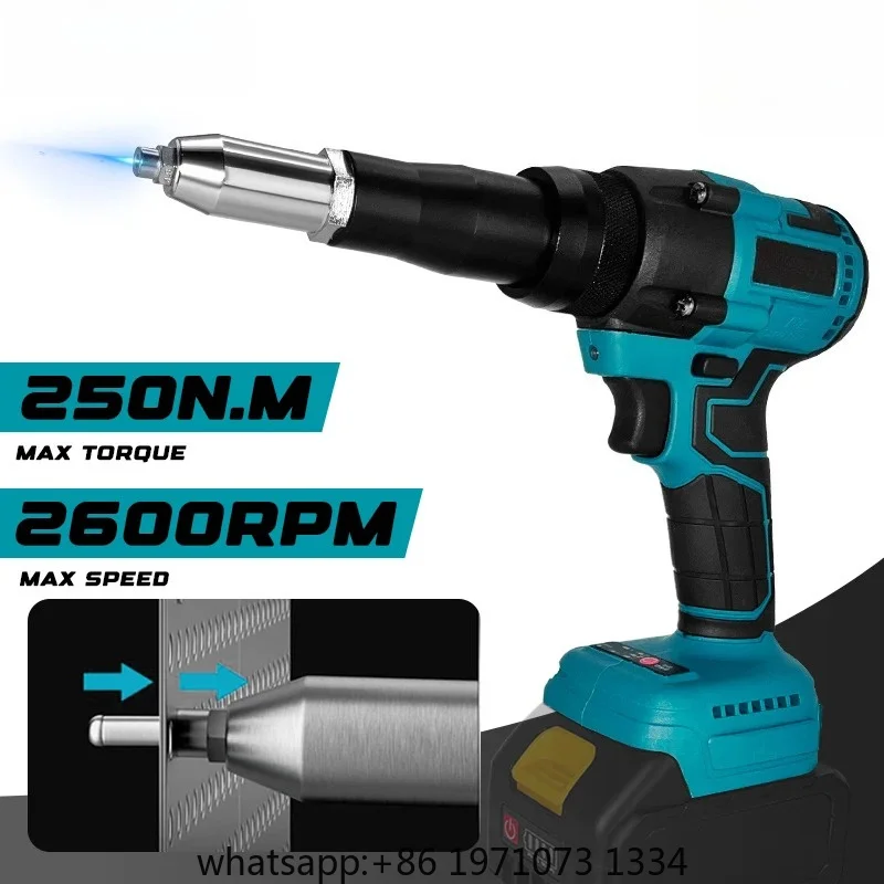 Brushless Electric Rivet Gun 2.4~4.8mm Cordless Rivet Nut Gun Drill Insert Power Tools For Makita 18V Battery