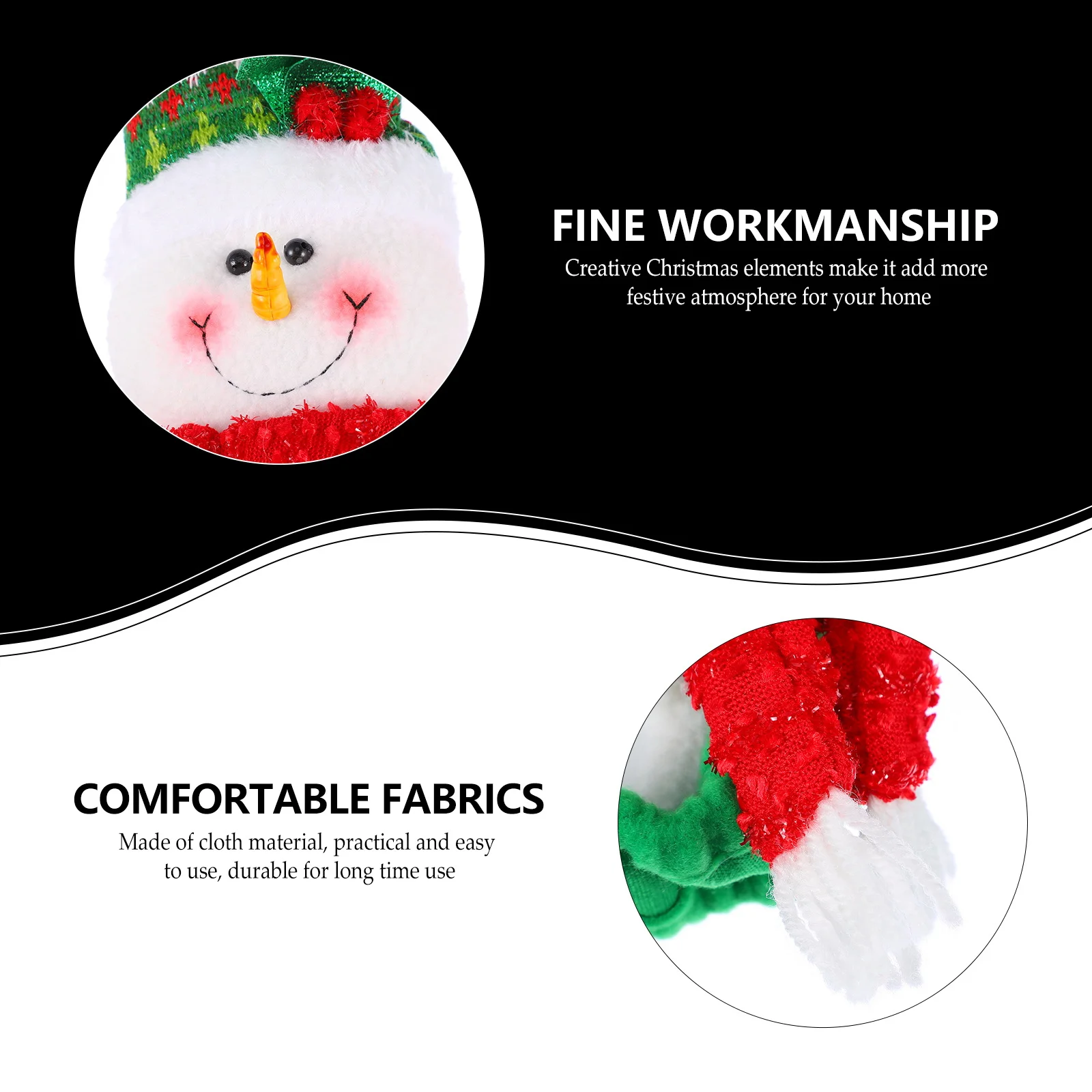 

Snowman Monitor Cover Christmas Design Cloth Material Desktop Decoration Xmas Computer Protector Display Cover