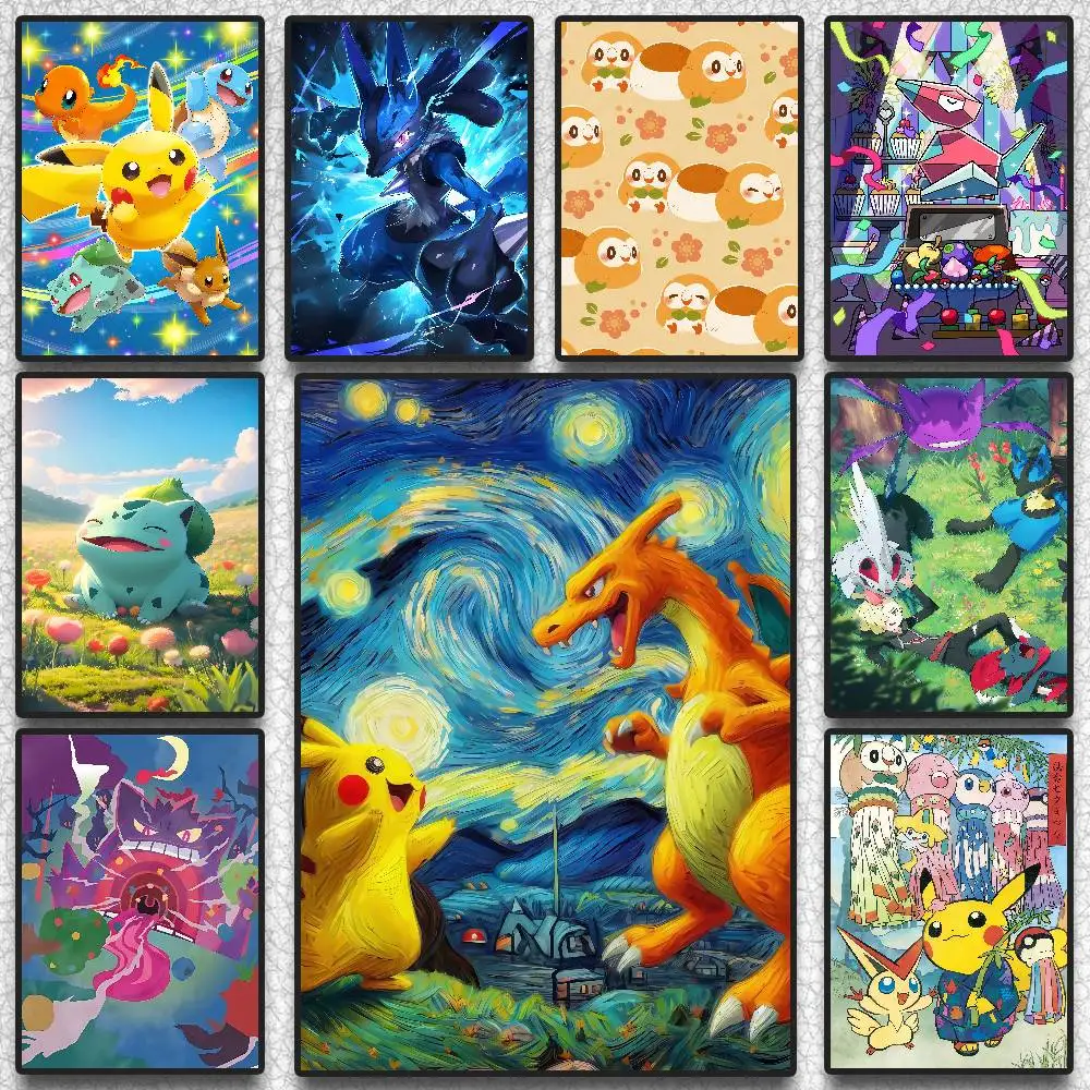 Pokemon Palkia Anime-Poster, HD-Leinwand-Wandkunst, wasserfester Druck, Gemälde, Schlafzimmer, Wohnzimmer, Heimdekoration, Geschenk
