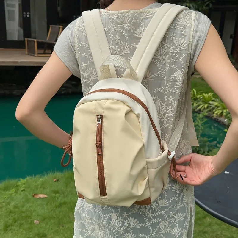 Korean Casual Women Backpack College Students School Bags Large Capacity Light Nylon Daypack Outdoor Waterproof Travel Rucksack