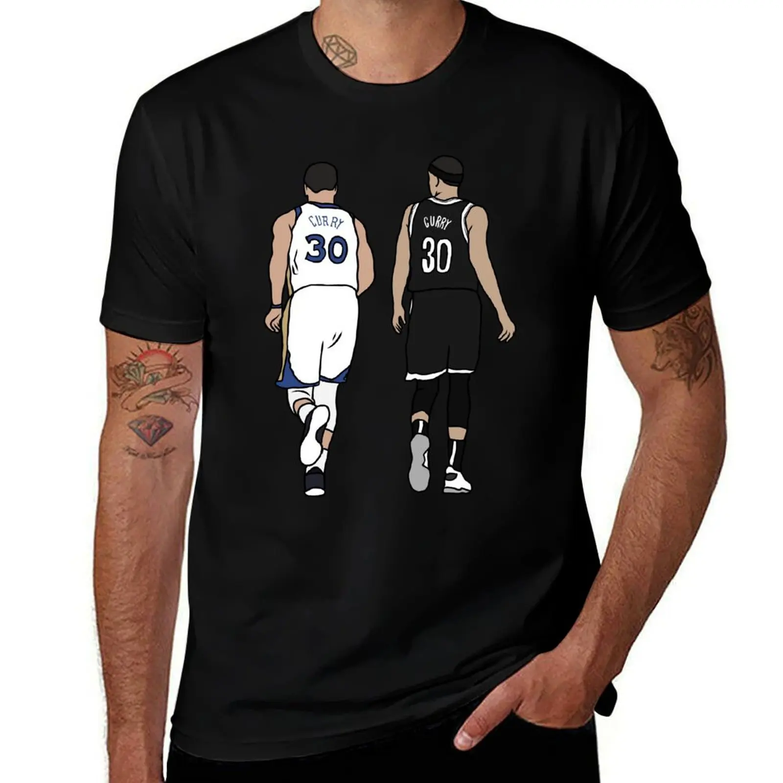 Steph And Seth Curry T-Shirt Basic Breathable Solid Color T-Shirt