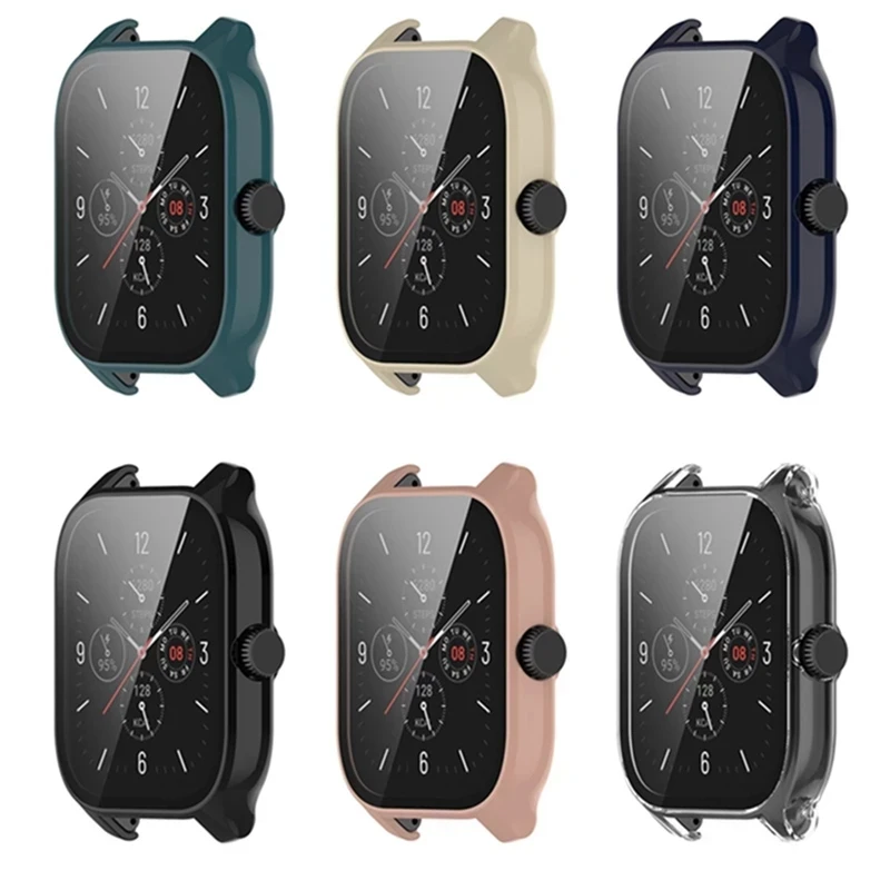 Case Glass For Amazfit GTS 4 Protective Cover Smart Watch Bumper Hard PC Screen Protector For Huami Amazfit GTS4 GTS4 Mini Shell