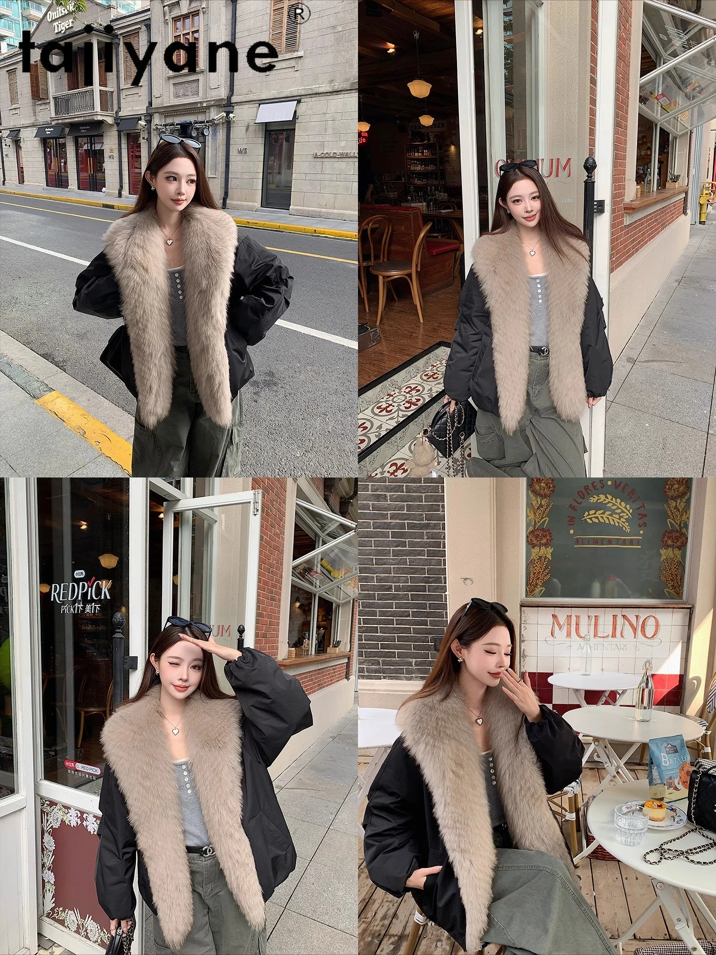 TAJIYANE 90 % weiße Gänsedaunenmäntel für Damen, abnehmbare Jacke mit echtem Fuchspelzkragen, weibliche Parkas, Winter-Frau-Kleidung, 2025 Temperoк