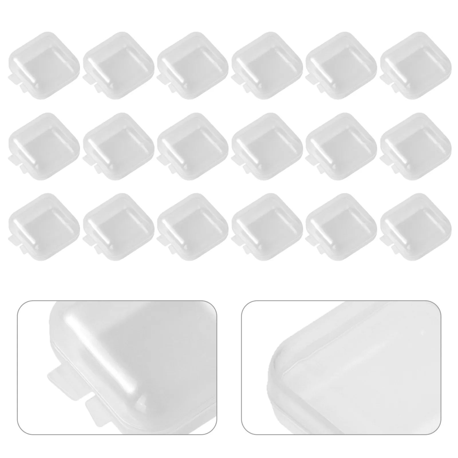 100Pcs Small Transparent Storage Bin Mini Jewelry Organizer Case for Earplugs Ear Studs Rings Beads Rhinestones Pills Portable